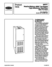 Carrier 58DXT 2PD Gas Furnace Owners Manual page 1