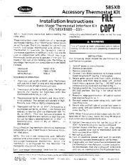 Carrier 58SXB 12SI Gas Furnace Owners Manual page 1