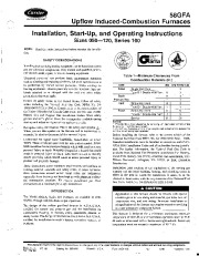 Carrier 58GF 1SI Gas Furnace Owners Manual page 1