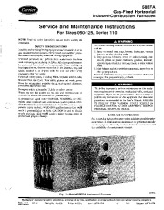 Carrier 58EFA 2SM Gas Furnace Owners Manual page 1