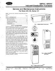 Carrier 58P 58R 7SM Gas Furnace Owners Manual page 1